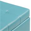 Simpli Home Cosmopolitan 33.5-in x 17.3-in x 17.7-in Soft Blue Medium Storage Ottoman Bench