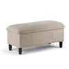 Simpli Home Emily 39-in x 18.9-in x 18.9-in Natural Pillow Top Storage Ottoman Bench