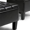 Simpli Home Dover Tanners Brown 3-Piece Storage Ottoman Bench