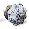 Natural by Lifestyle Brands Handpainted Blue/White Ceramic Knobs (12 Pack)
