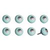 Natural by Lifestyle Brands Handpainted Turquoise/White Ceramic Knobs (8 Pack)