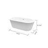 A&E Bath & Shower Una Freestanding Bathtub - 71-in - Glossy White