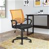 CorLiving 18.50-in x 18.25-in Contoured Orange Mesh Back Office Chair