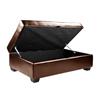 CorLiving Antonio 46-in x 28-in x 18-in Brown Bonded Leather Storage Ottoman