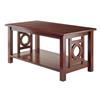 Winsome Wood Ollie Solid Wood 29.92-in x 17.99-in Dark Espresso Finish Rectangular Coffee Table