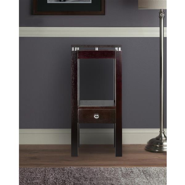 Winsome Wood Linea 13 3 In X 29 49, Winsome Wood Linea Console Table Espresso