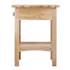 Winsome Wood Claire 18.03-in x 18.11-in x 22.05-in Natural Wood Table