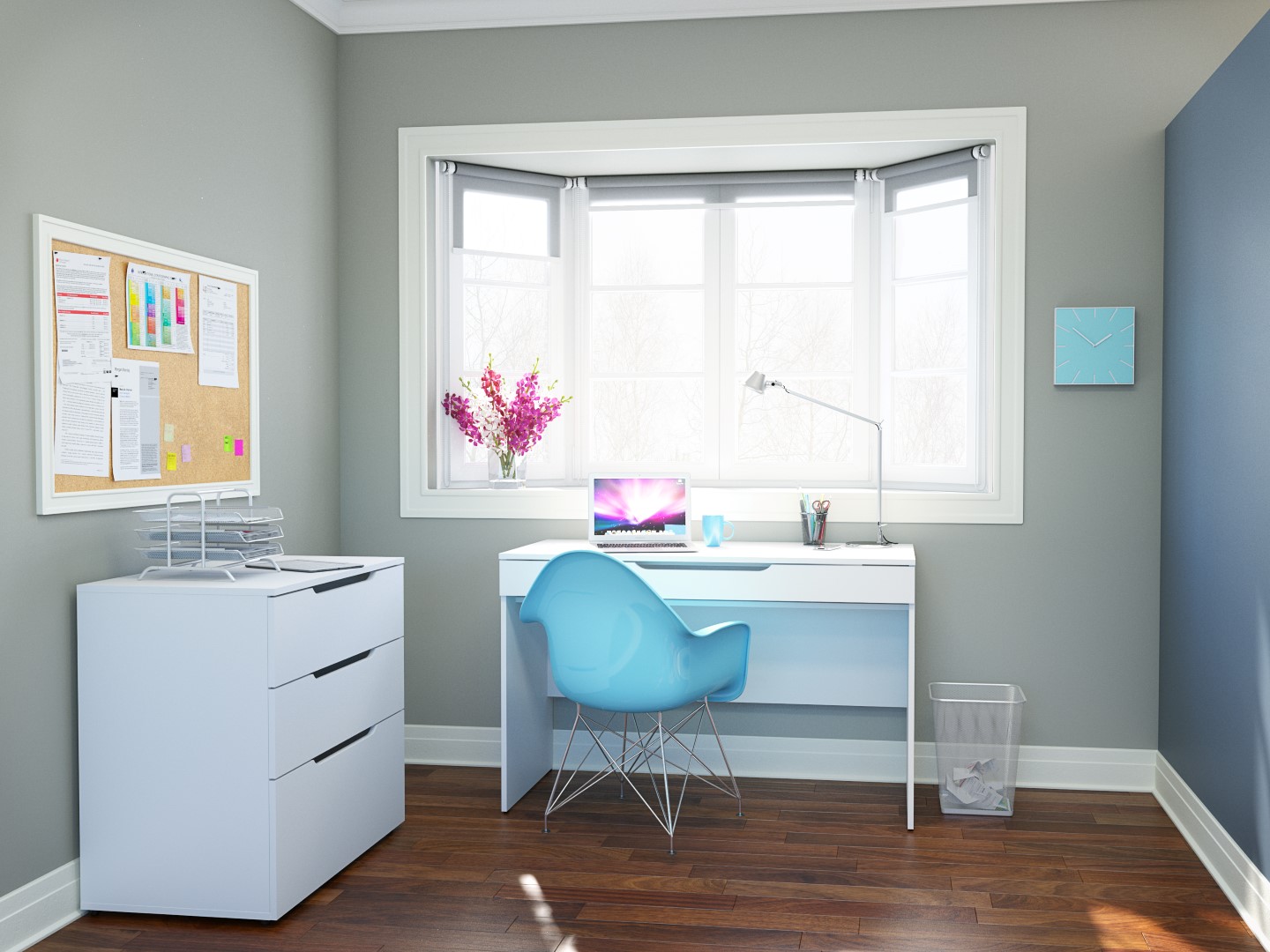 Image of Nexera Arobas 2-Piece White Home Office Set