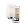 Z-Lite Willow 4.5-in Chrome 1 Light Wall Sconce