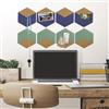 WallPops Hex Blue and Green Cork Shapes - 12-in x 24-in