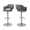 Monarch 24.25-in Faux Leather Light Grey Barstool