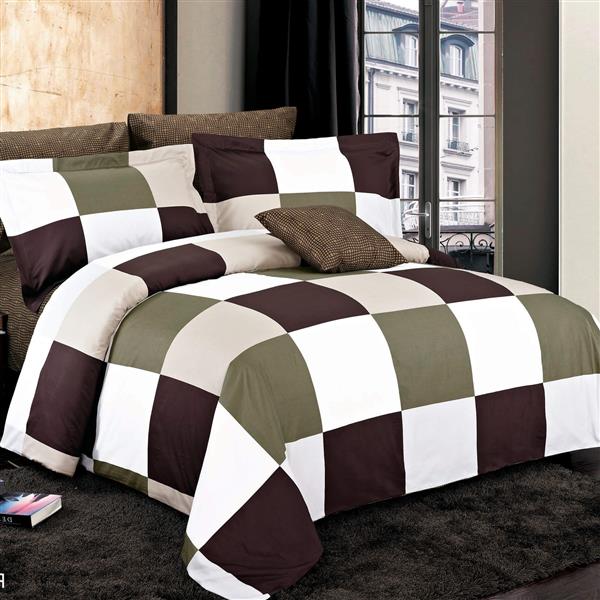 North Home Bedding Parker Brown Twin 4, Brown Duvet Cover