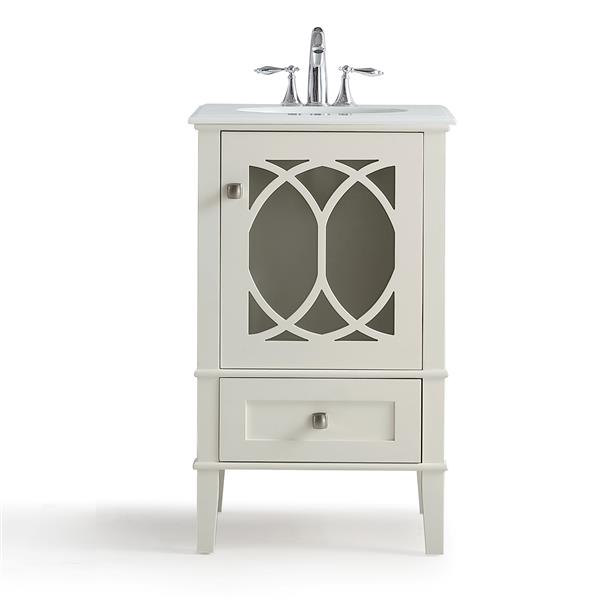Paige 20 In Off White Vanity With Sink, 20 Inch Bathroom Vanity Canada