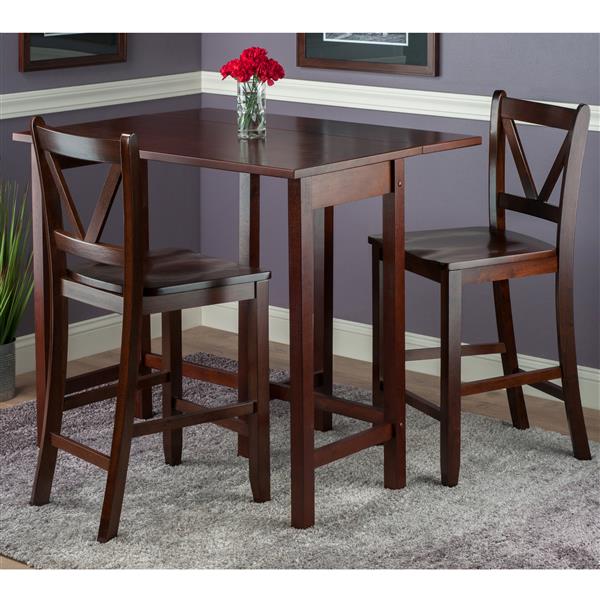 Piece Wood Dining Set With Drop Leaf, Round Table Lynnwood