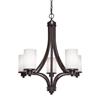 Artcraft Lighting 96-in Wrought Iron Oil Rubbed Bronze 5-Light Transitional Shaded Chandelier