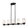 Artcraft Lighting Parkdale 5-Light Oil Rubbed Bronze Kitchen Island Light with White Shade