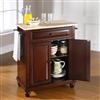 Crosley Furniture 18-in x 28-in Brown Craftsman Wood Kitchen Island With Wood Top