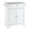 Crosley Furniture 18-in x 36-in White With Stainless Steel Top Portable Kitchen Island Cart
