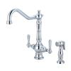 Pioneer Industries Americana Polished Chrome 13.25-in Lever-Handle Deck Mount High-Arc Kitchen Faucet with Sprayer
