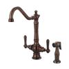 Pioneer Industries Americana Oil-Rubbed Bronze 13.25-in Lever-Handle Deck Mount High-Arc Kitchen Faucet with Sprayer