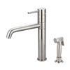Pioneer Industries Motegi Brushed Nickel 11-in -Lever-Handle Deck Mount High-Arc Kitchen Faucet with Sprayer