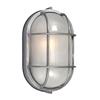 Galaxy Marine 11.125-in Satin Aluminum Frosted Glass Outdoor Wall Light