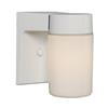 Galaxy 6.62-in White White Glass Outdoor Wall Light