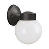 Galaxy 8.5-in Black White Glass Outdoor Wall Light
