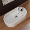 Nameeks Seventy 16.10-in x 8.70-in x 5-in White Ceramic Washbasin Vessel Sink