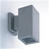 Eurofase 7.88-in Grey Square Outdoor Wall Light