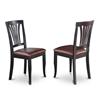 East West Furniture Avon 18-in X 38.1-in Black Side Chairs (Set of 2)