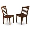 East West Furniture Milan 18-in Mahogany Side Chairs (Set of 2)