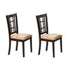 East West Furniture Nicoli 18-in Black Dining Chairs With Microfiber Seats (Set of 2)