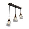 Artcraft Lighting Greenwich 22.5-in W 3-Light Multi-tone brown/copper Transitional Kitchen Island Light with Clear Shade