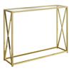 Monarch 42.25-in x 32.25-in Gold Glass Accent Table