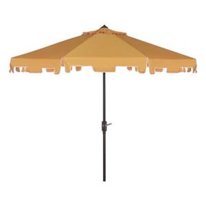 Safavieh Zimmerman 9 Ft Yellow Drape Crank Tilt Patio Umbrella Lowe