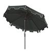 Safavieh Zimmerman 9-ft Dark Green Drape Crank & Tilt Patio Umbrella