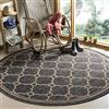 Safavieh Natural and Black Courtyard Indoor/Outdoor Rug,CY84