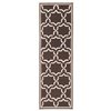 Safavieh Dhurries Chocolate and Ivory Area Rug - 3-ft x 12-ft