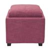 Safavieh Harrison 17.00-in x 18.00-in Rose Polyester Tray Ottoman
