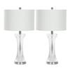 Safavieh 25-in Clear Zelda Glass Table Lamps (Set of 2)
