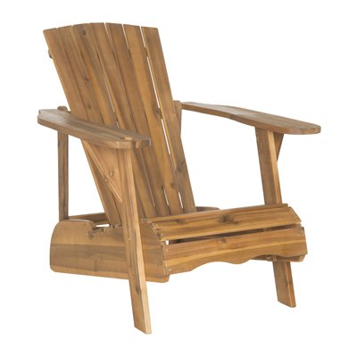 Image of Safavieh 32.3-in x 36.6-in Teak Brown Vista Adirondack Chair