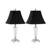 Safavieh 25-in Clear/Black Lilly Table Lamps (Set of 2)