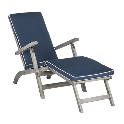 Image of Safavieh Palmdale 36.10-in x 21.90-in Navy Lounge Chair
