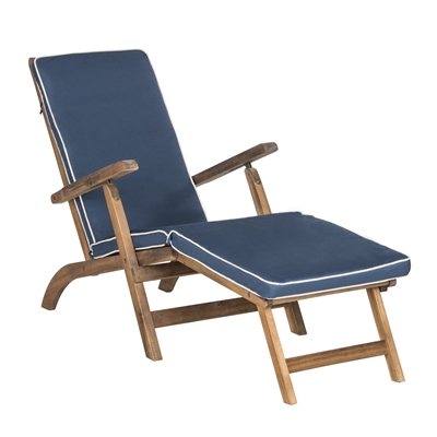 Image of Safavieh Palmdale 36-in x 22-in Navy Lounge Chair