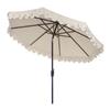 Safavieh Elegant 9-ft Beige Drape Auto Tilt Patio Umbrella