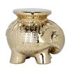 Safavieh 16.80-in Gold Ceramic Thailand Elephant Garden Stool