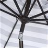 Safavieh Patio Iris Fashion Line 9-ft Grey/White Patio Umbrella