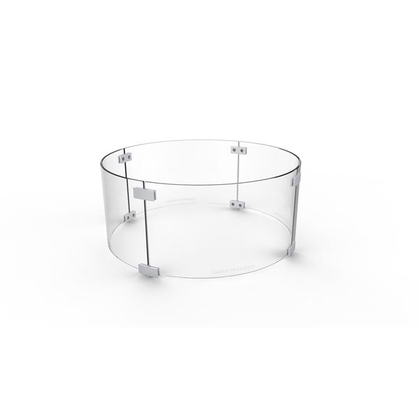 Paramount Round Wind Guard 28 In Clear, Round Fire Pit Wind Guard