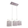 Classic Lighting Bedazzle 18-in W 3-Light Chrome Kitchen Island Light with Crystalique-Plus Square Crystal Shade